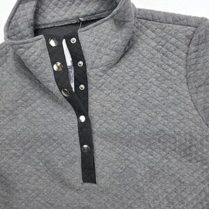 Quilted Marine Layer Pullover Ladies Size S  Gray New W Tags BTFBM